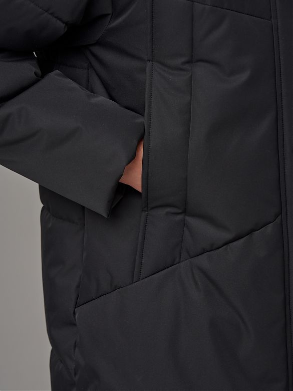 Пуховик женский HOOPS 81923z  цвет черный размер 56 HOOPS