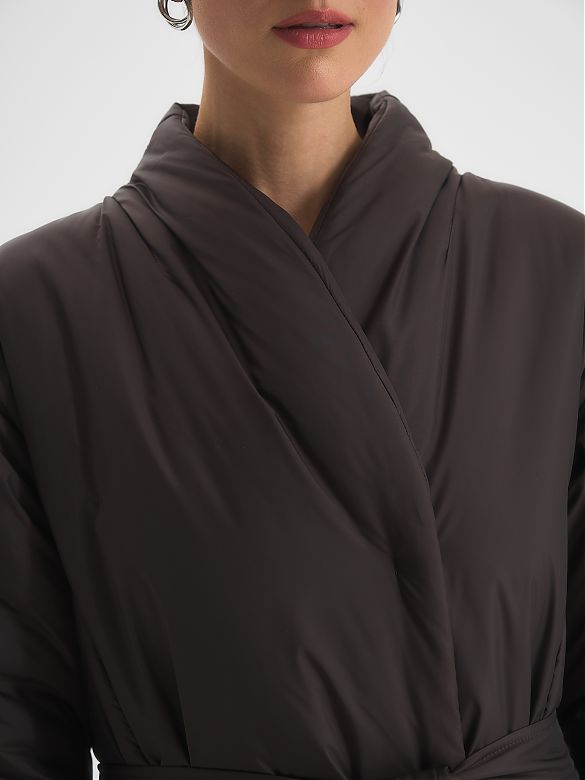 Пальто женское HOOPS 83355  цвет коричневый размер 56 HOOPS